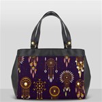 Background Non Seamless Pattern Oversize Office Handbag (2 Sides) Back