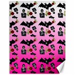 Pink Gradient Bat Pattern Canvas 12  x 16  11.86 x15.41  Canvas - 1