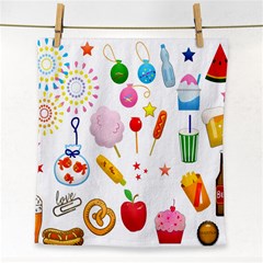 Summer Fair Food Goldfish Face Towel by Nexatart