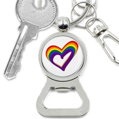 Rainbow Heart Colorful Lgbt Rainbow Flag Colors Gay Pride Support Bottle Opener Key Chain by yoursparklingshop