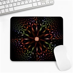 Fractal Colorful Pattern Texture Large Mousepads by Pakrebo