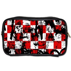 Emo Checker Graffiti Toiletries Bag (two Sides) by ArtistRoseanneJones