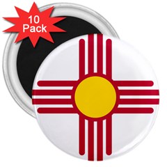 New Mexico Flag 3  Magnets (10 Pack)  by FlagGallery