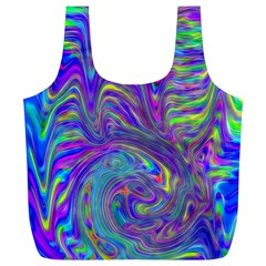 Abstractwithblue Full Print Recycle Bag (xl) by bloomingvinedesign