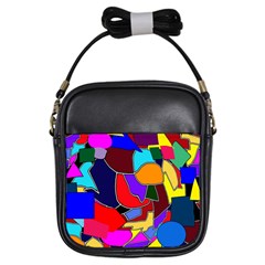 Crazycolorabstract Girls Sling Bag by bloomingvinedesign