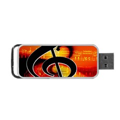 Clef Music Lines Notenblatt Portable Usb Flash (one Side) by HermanTelo