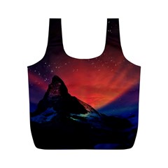 Matterhorn Switzerland Fantasy Aurora Full Print Recycle Bag (m) by Pakrebo