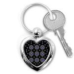 Lilies And Decorative Stars Of Freedom Key Chain (Heart) Front