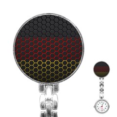 Germany Flag Hexagon Stainless Steel Nurses Watch by HermanTelo