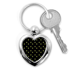 Peeled Banana On Black Key Chain (heart) by snowwhitegirl