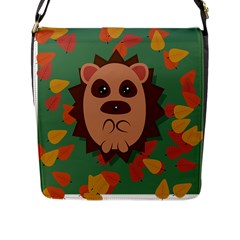 Hedgehog Animal Cute Cartoon Flap Closure Messenger Bag (l) by Sudhe