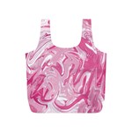 Marble Painting Texture Pattern Pink Full Print Recycle Bag (S) Front