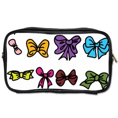 Bows Cartoon Ribbon Toiletries Bag (two Sides) by Bajindul