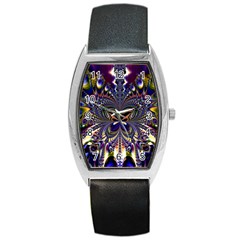 Abstract Art Artwork Fractal Design Art Pattern Barrel Style Metal Watch by Pakrebo