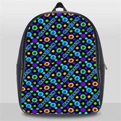 Have Fun Multicolored Text Pattern School Bag (xl) by dflcprintsclothing