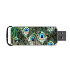 Peacock Feathers Peacock Bird Portable Usb Flash (two Sides) by Wegoenart