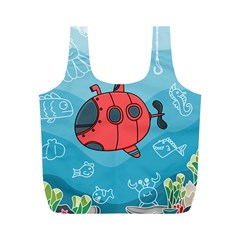 Dive Scuba Ocean Sea Water Fish Full Print Recycle Bag (m) by Pakrebo