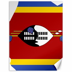 Swaziland Flag Map Geography Canvas 12  X 16  by Sapixe