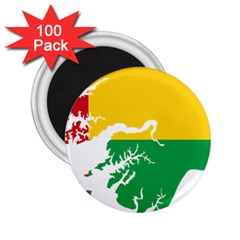 Guinea Bissau Flag Map Geography 2 25  Magnets (100 Pack)  by Sapixe