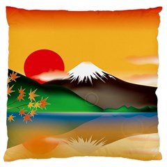 Mount Fuji Japan Lake Sun Sunset Standard Flano Cushion Case (one Side)