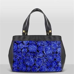 Neon Abstract Cobalt Blue Wood Oversize Office Handbag (2 Sides) by Bajindul