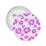 Pink flower 2.25  Buttons Front