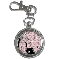 Wide Eyed Girl Pink Key Chain Watches by snowwhitegirl