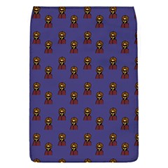 Nerdy 60s  Girl Pattern Dark Purple Removable Flap Cover (l) by snowwhitegirl