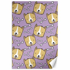 Corgi Pattern Canvas 20  X 30  by Sudhe