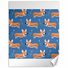 Corgi Patterns Canvas 12  X 16  by Sudhe