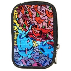 Graffiti Wall Mural Painting Arts Compact Camera Leather Case by Simbadda