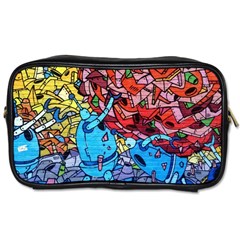 Graffiti Wall Mural Painting Arts Toiletries Bag (two Sides) by Simbadda