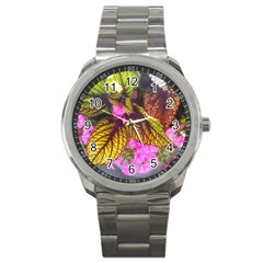 Coleus & Petunia Sport Metal Watch by Riverwoman