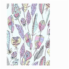 Vector Illustration Seamless Multicolored Pattern Feathers Birds Small Garden Flag (two Sides) by Vaneshart