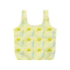 Lemonade Polkadots Full Print Recycle Bag (s) by bloomingvinedesign