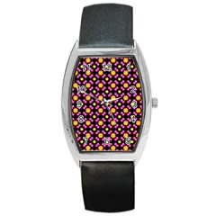 Pattern Colorful Texture Design Barrel Style Metal Watch by Simbadda