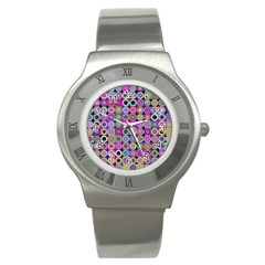 Design Circles Circular Background Stainless Steel Watch by Simbadda