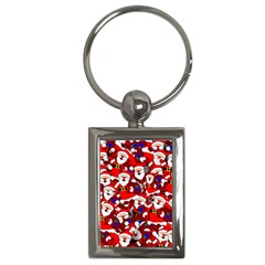 Nicholas Santa Christmas Pattern Key Chain (rectangle) by Simbadda