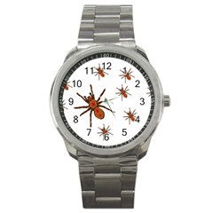 Insect Spider Wildlife Sport Metal Watch by Mariart