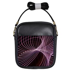 Light Sunlight Spiral Flower Line Color Electricity Circle Lightpaint Symmetry Shape  Macro   Girls Sling Bag by Vaneshart