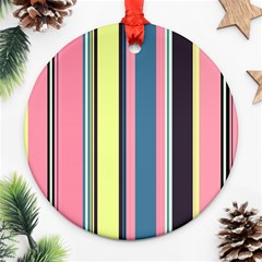 Stripes Colorful Wallpaper Seamless Ornament (round) by Vaneshart