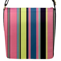 Stripes Colorful Wallpaper Seamless Flap Closure Messenger Bag (s) by Vaneshart