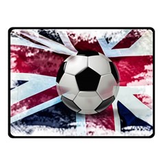 Soccer Ball With Great Britain Flag Double Sided Fleece Blanket (small)  by Vaneshart