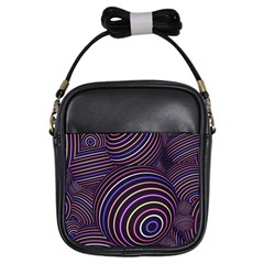 Abtract Colorful Spheres Girls Sling Bag by Vaneshart