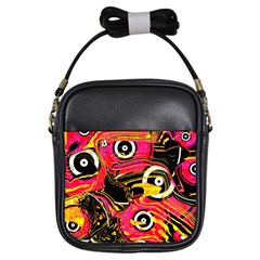 Abstract Clutter Girls Sling Bag by Vaneshart