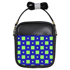 Squares Grid Seamless Girls Sling Bag by Vaneshart