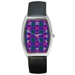 Seamless Wallpaper Art Barrel Style Metal Watch by Vaneshart