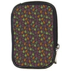 Tribal Leaves House Art Tribal Art Compact Camera Leather Case by Wegoenart