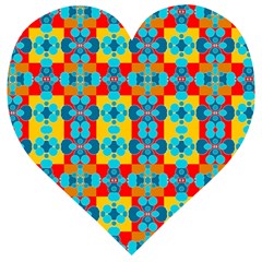 Pop Art  Wooden Puzzle Heart by Sobalvarro