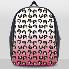 Retro Girl Daisy Chain Pattern School Bag (xl) by snowwhitegirl